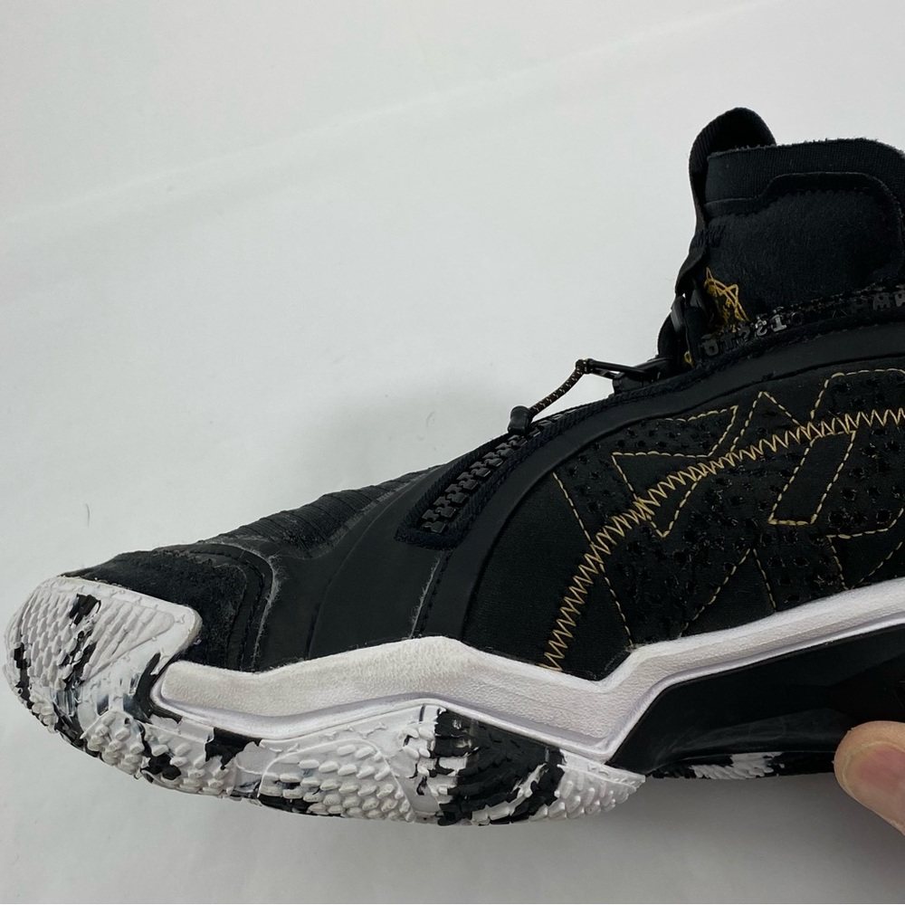 JORDAN Why Not Zero 0.6 Black Gold White Men’s 9 Basketball Sneakers DO7189-071 - Picture 11 of 16